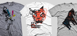 Vitalic Clothing 3 graphic tees.