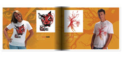 Vitalic Clothing catalog inside spread.